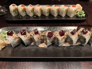 Vegan maki rolls  at AKI in Valletta