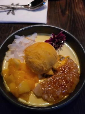 Veganes Mango Panacotta at AKI in Valletta