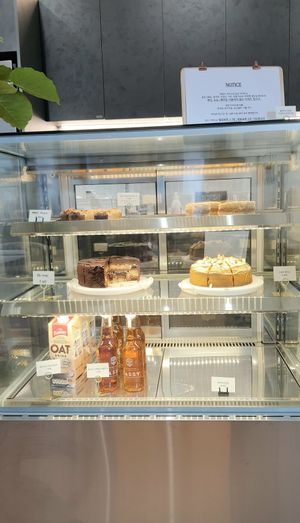 display of cakes (changes regularly) at Second Breeze in Bucheon