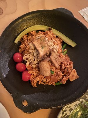 Vegan kimchi fried rice ~ this was the best dish   at Mu - 무 in Seoul