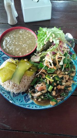 Vegan plate at Vegan Way in Pokhara