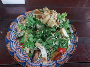 Tofu salad at Vegan Way in Pokhara
