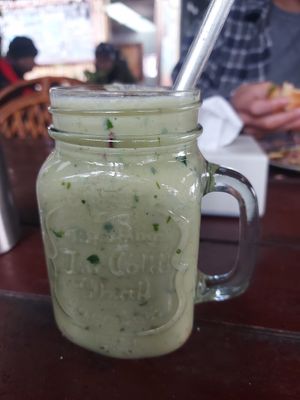 Hulk smoothie at Vegan Way in Pokhara