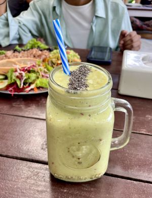 Hulk smoothie   at Vegan Way in Pokhara