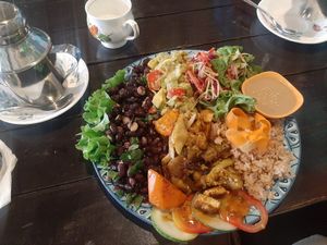 Vegan delight, so tasty :) at Vegan Way in Pokhara