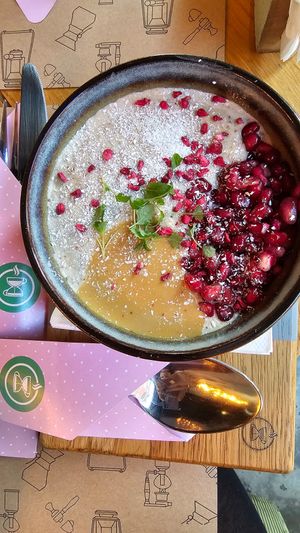 Oatmeal with cocconut and penaut butter at Kafeterija Batutova in Belgrade