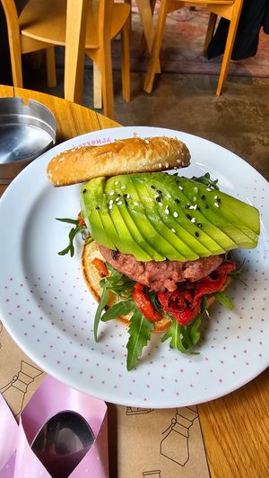 Vege burger at Kafeterija Batutova in Belgrade
