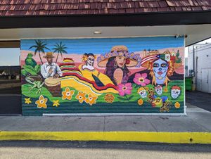 Beautiful mural on the side of the building at Yumz in South Salt Lake