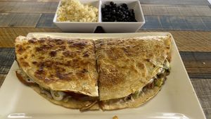 The loaded quesadilla (huge)  at Yumz in South Salt Lake