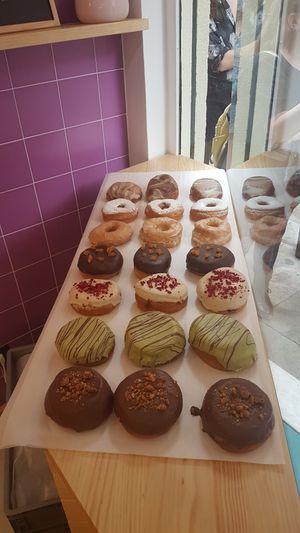 Homemade donuts! at Bungnuts vegan Doughnuts. in Barcelona