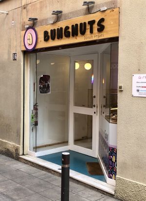 Bungnuts Entrance  at Bungnuts vegan Doughnuts. in Barcelona