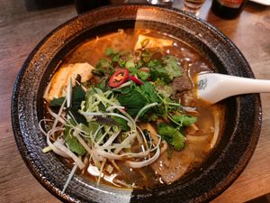 Nudelsuppe mit veganem Rindfleisch, Tofu at My Hao in Nuremberg