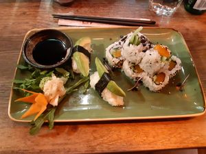 Sushi with vegan salmon at My Hao in Nuremberg