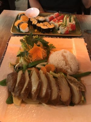 Vegan duck and sushi    at My Hao in Nuremberg