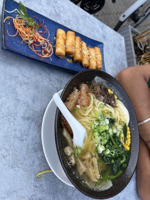 Mini Spring Rolls and Chicken Ramen   at My Hao in Nuremberg