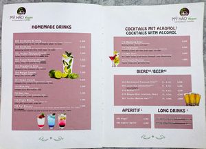 Menu page at My Hao at My Hao in Nuremberg