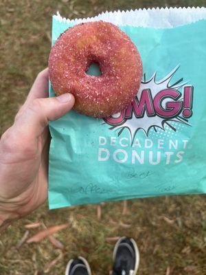 Three ordered, only one left for the photo 😋   at OMG Decadent Donuts in Melbourne