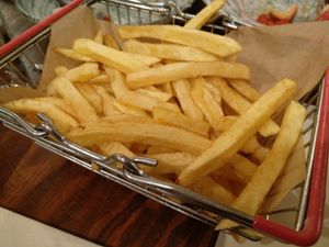 French fries (ask without mayonnaise) at The Rouga in Thessaloniki