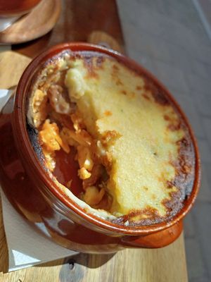 Vegan moussaka at The Rouga in Thessaloniki