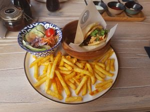 Bao burger at Himalaya Burger in Zurich