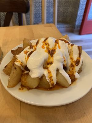 Patatas bravas  at La Golosa Vegan Vurger - Gracia in Barcelona