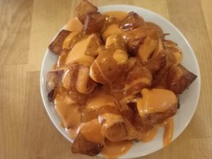 Pataras bravas at La Golosa Vegan Vurger - Gracia in Barcelona