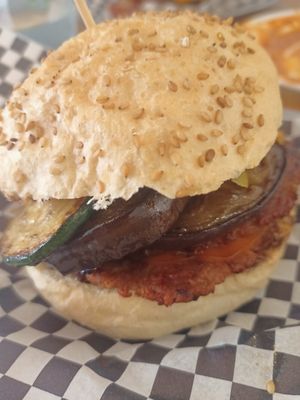Ratatouille burger at La Golosa Vegan Vurger - Gracia in Barcelona