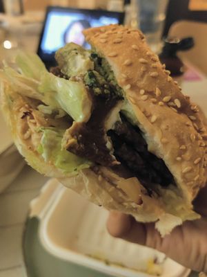 Italian burger at La Golosa Vegan Vurger - Gracia in Barcelona
