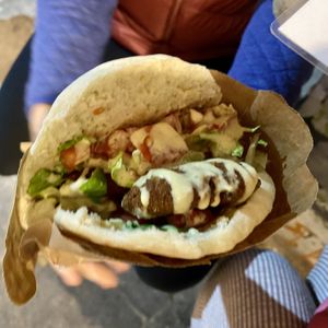 soyballs in handmade bread  at Magic Kitchen in Athens