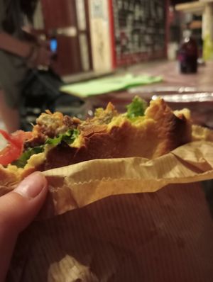 Shibza in bread at Magic Kitchen in Athens