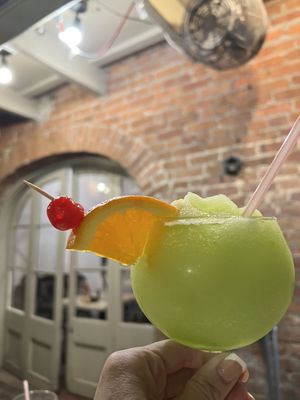 Honeydew daquiri  at Gumbo Shop in New Orleans