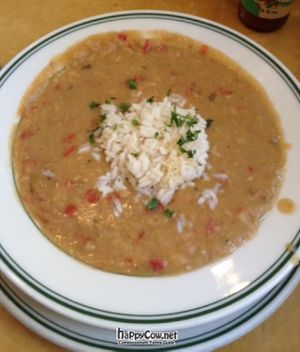 White beans and rice at Gumbo Shop in New Orleans