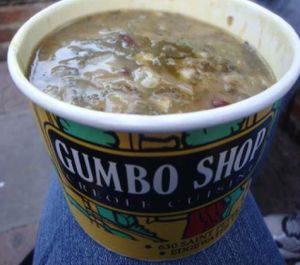 gumbo z'herbes at Gumbo Shop in New Orleans