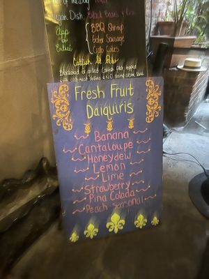 yummy daiquiri flavors   at Gumbo Shop in New Orleans