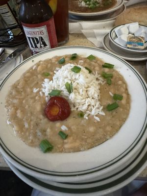 Vegan White Beans & Ricee  at Gumbo Shop in New Orleans