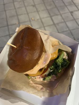 Vegan burger   at Prinz Bar in Tbilisi