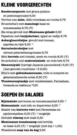 vegan options at Aan de Rijn in Leiden