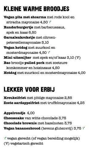 vegan options at Aan de Rijn in Leiden