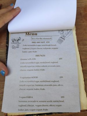 Menu at 20 Grams in Copenhagen