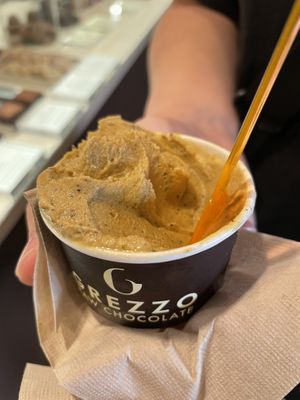 Pistacho gelato 🤤  at Grezzo Raw Chocolate in Rome