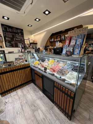 The shop   at DaVinci Gelato in Mykonos