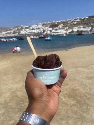 Chocolate   at DaVinci Gelato in Mykonos