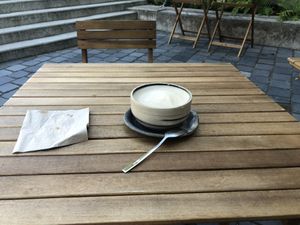 Chai latte  at The Planteen in Budapest