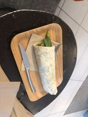 Avocado wrap at The Planteen in Budapest