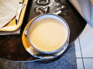 Chai latte at The Planteen in Budapest