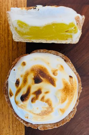 Lemon Merangue Pie  at Happily Ever Vegan in Corio