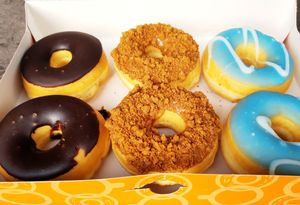 Three vegan flavors at Dunkin' in Abtwil