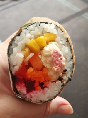 Smoked tofu sushi burrito 🌱💚 at Little Bento Box in Worcester