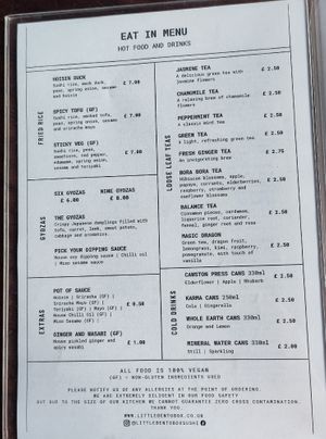 Menu at Little Bento Box in Worcester