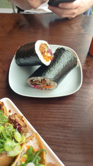 Hoisin duck roll at Little Bento Box in Worcester